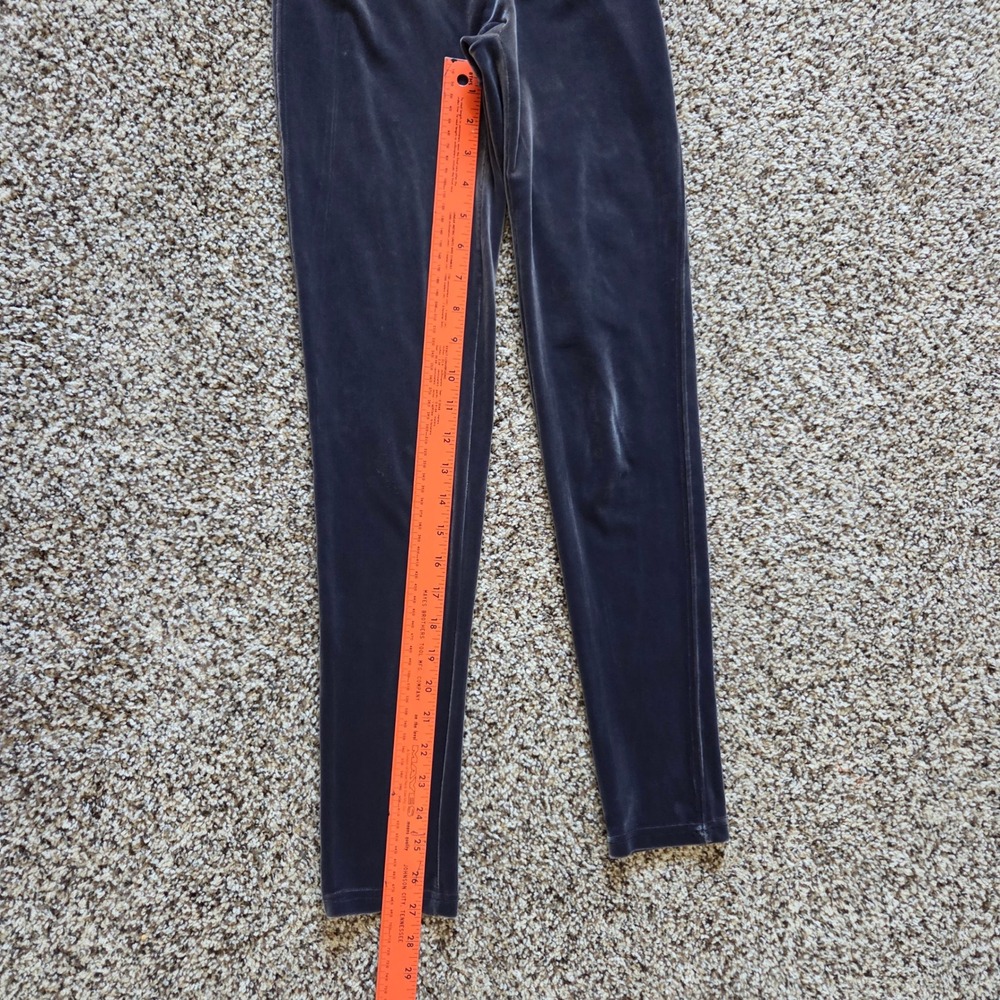 Spanx Womens Velvet High Waisted Shaping Leggings Dark Grey Size Small S/P - Picture 3 of 6